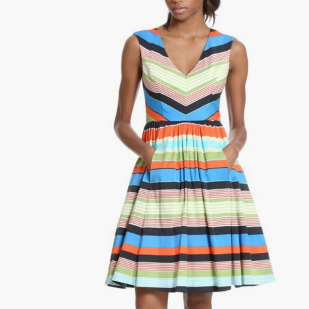 Tracy Reese Dress, Multicolored Stripes, 4